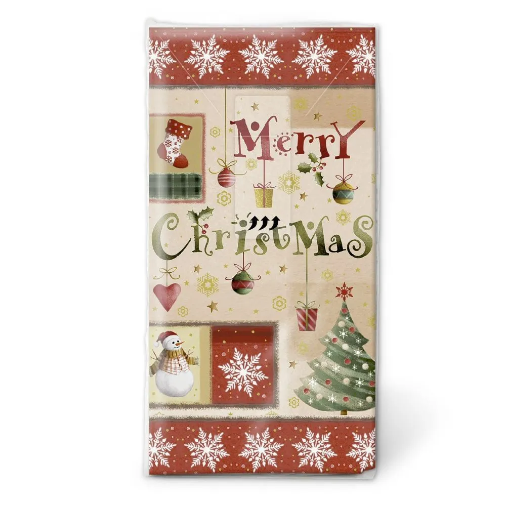 N.J Products Country Christmas Hanky ( Pack of 10)