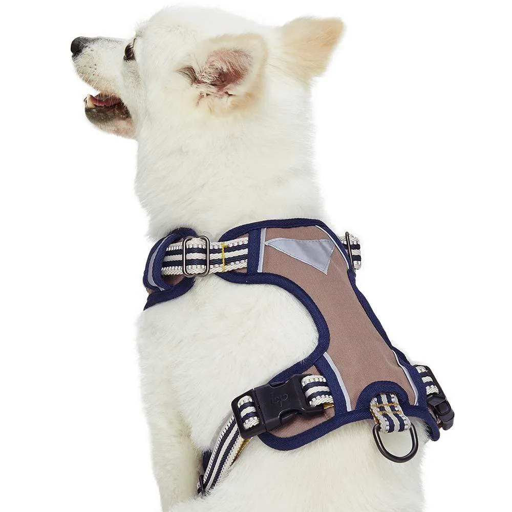 No Pull | 3M Reflective Dog Harness Vest with Handle in Multi-colored Stripes