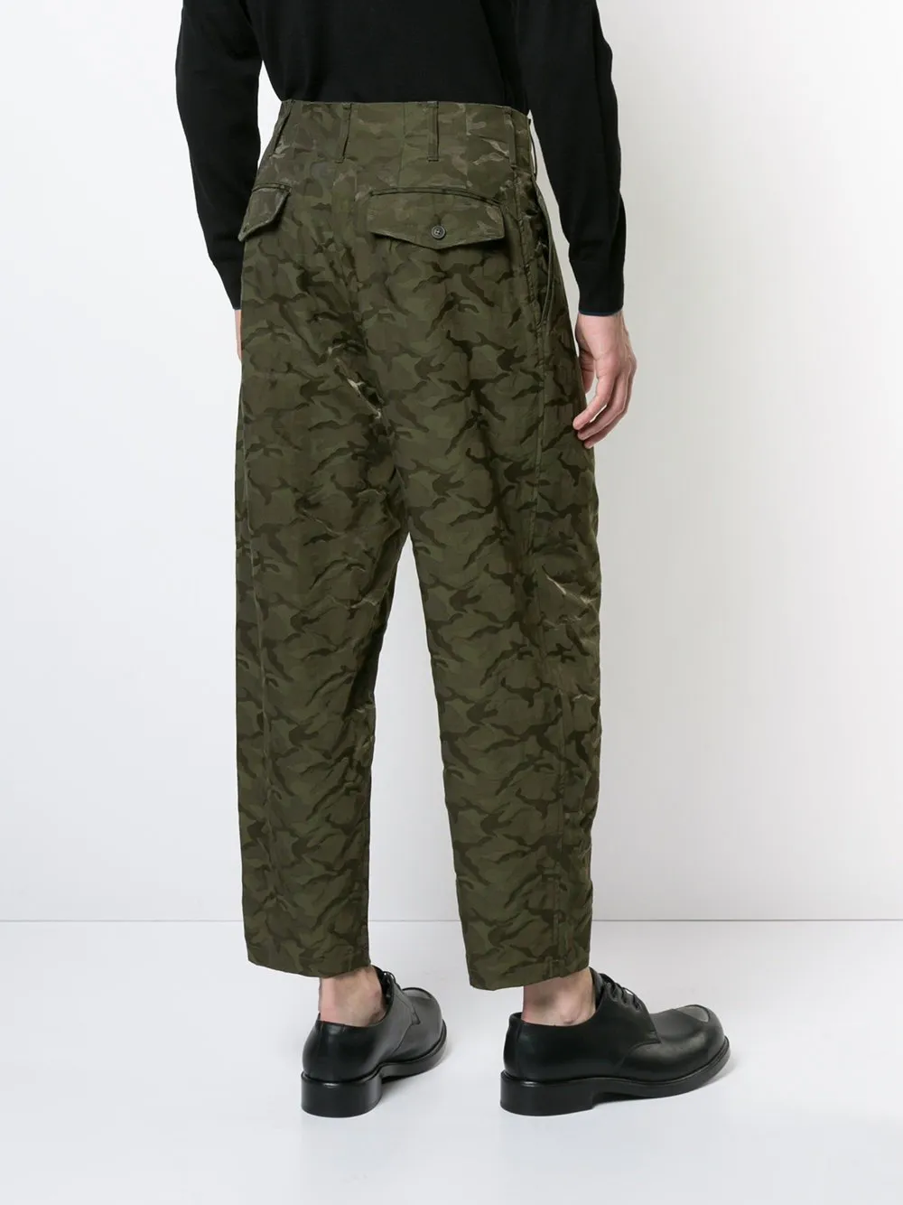 No Tuck Piping Pocket Pants Camouflage Khaki