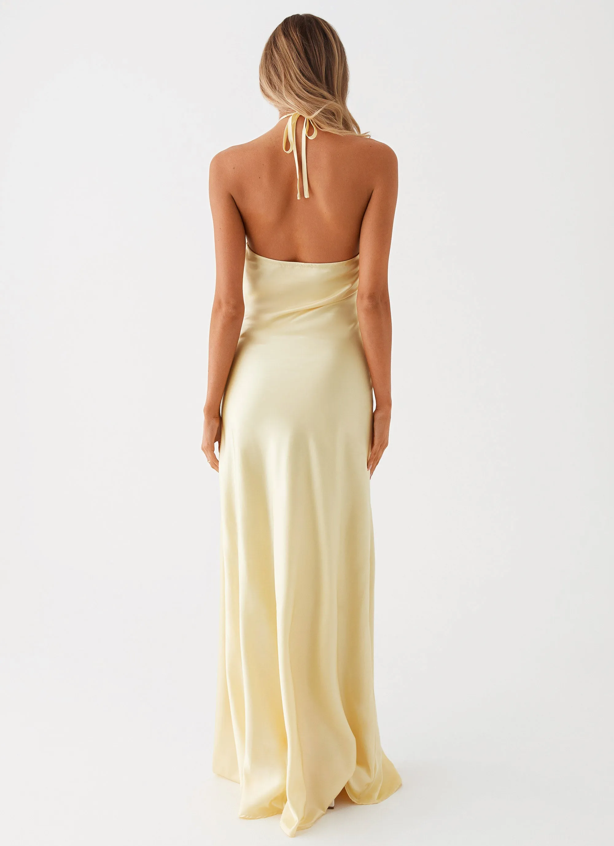 Noir Symphony Maxi Dress - Yellow