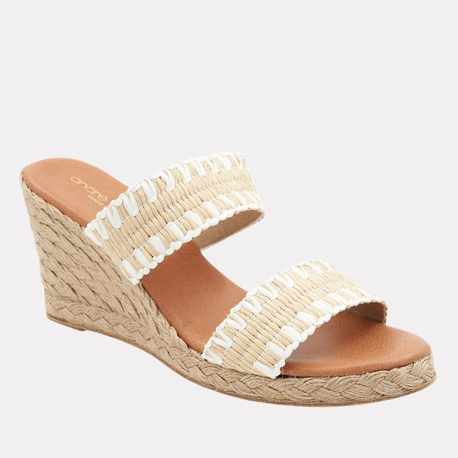 Nolita Stitched Raffia Espadrille Wedge