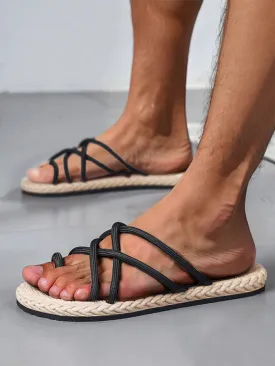 Non-Slip Crossover Strap Slippers