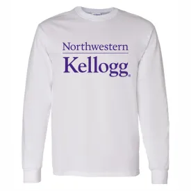 Northwestern Wildcats Kellogg Long-Sleeve White T-Shirt