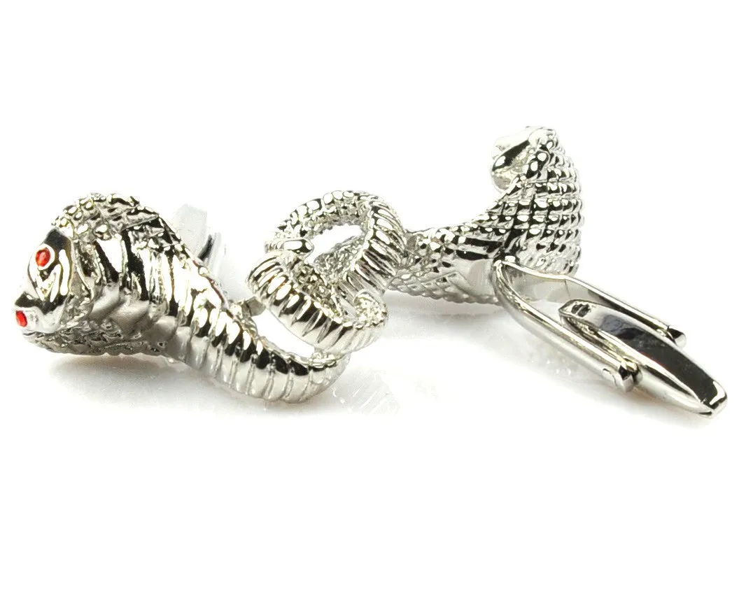 NOVELTY COBRA DESIGN CUFFLINKS