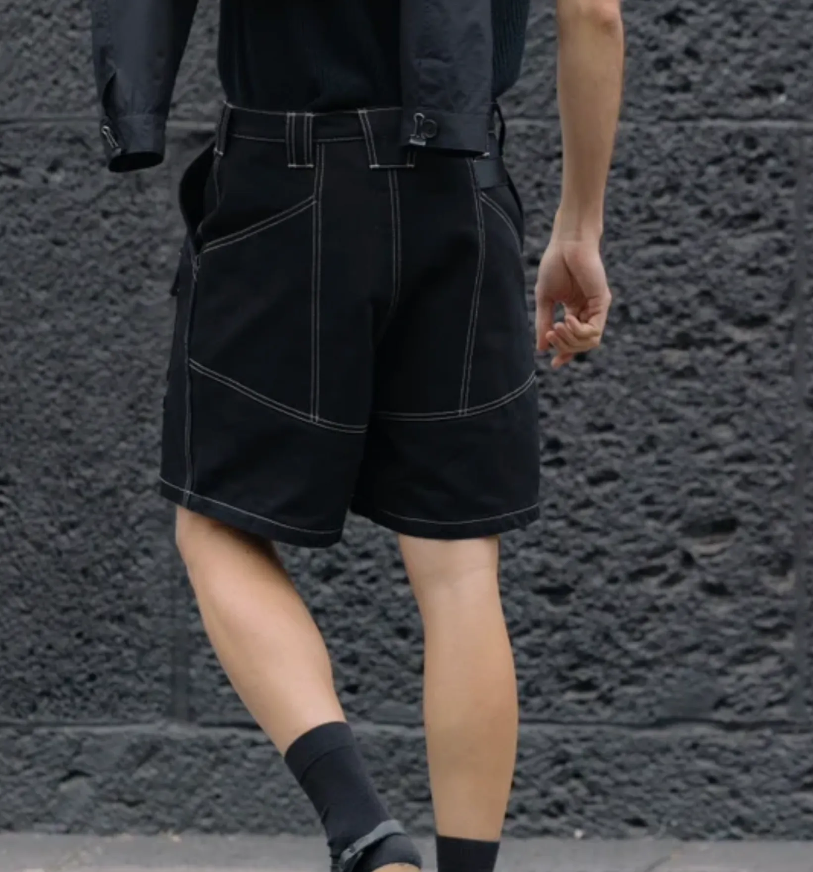 NUDD LABS PATCH SHORTS BLACK