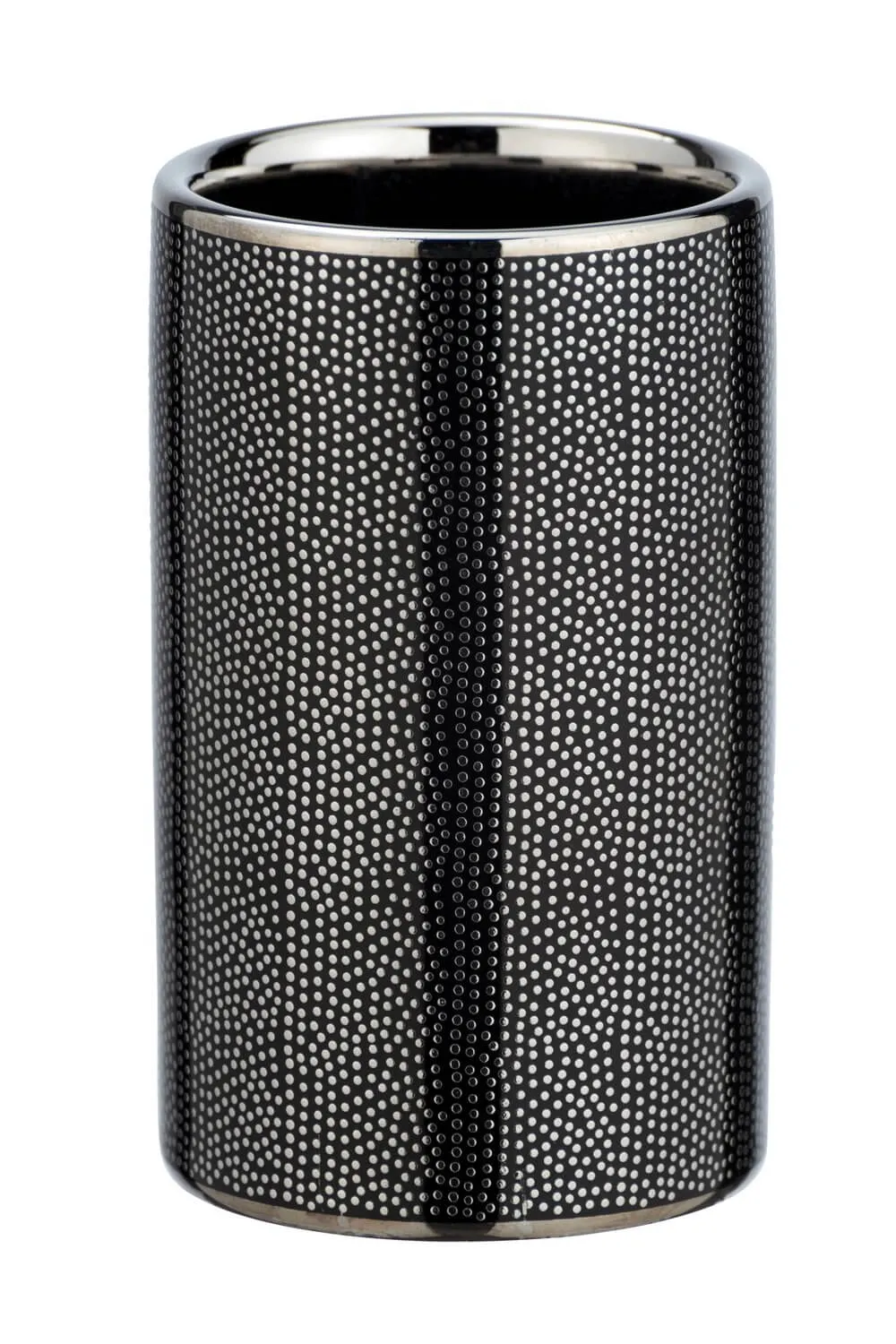 Nuria Ceramic Toothbrush Tumbler Silver Anthracite