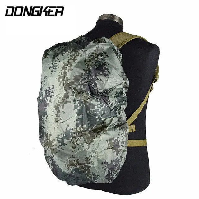 Nylon Waterproof Backpack Bag Dust Rain Cover Camo For Camping Hiking Cycling Luggage Pouch Cover Case Travel Tool 6 Colors Camo