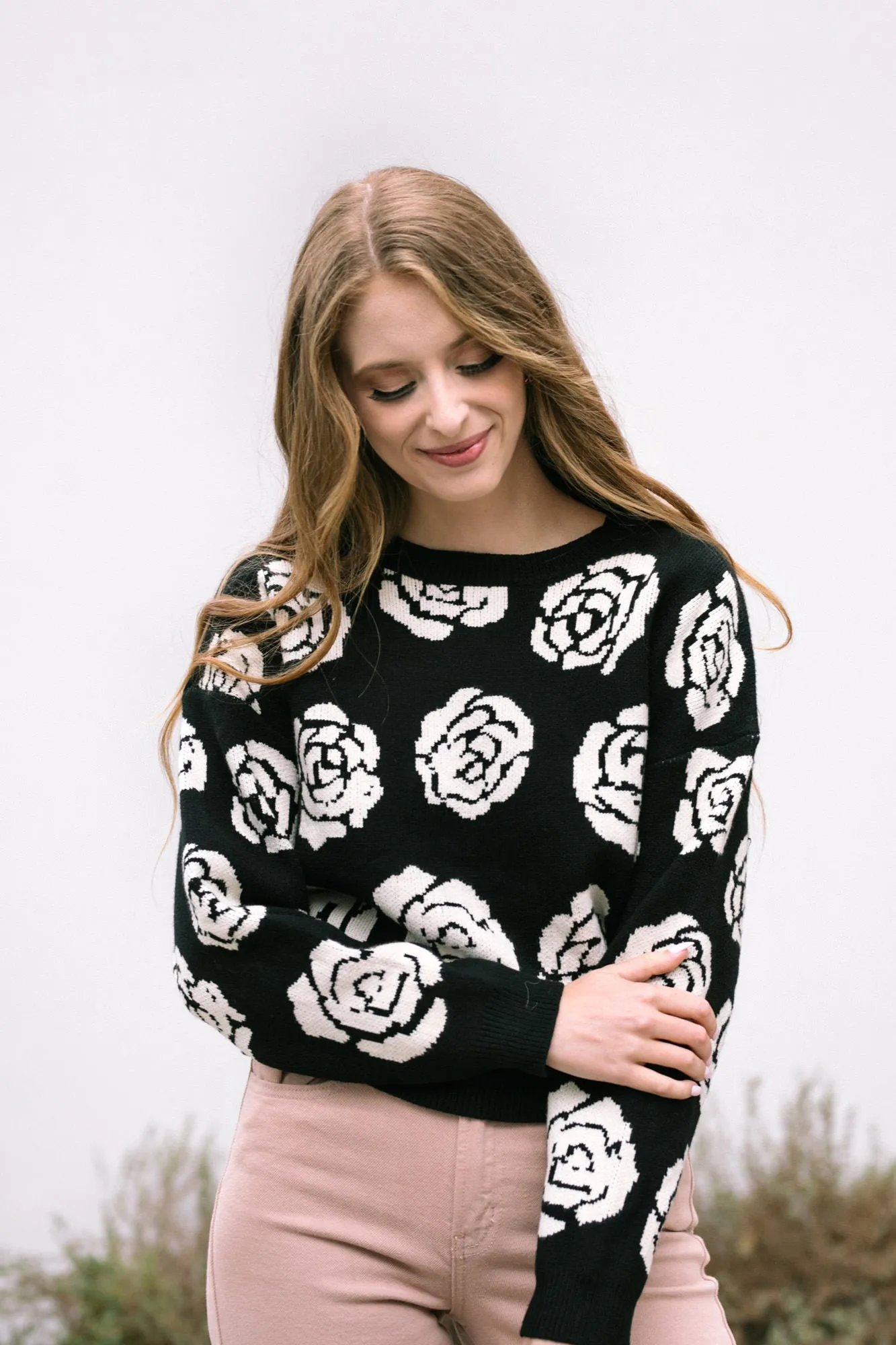 Octavia Floral Knit Sweater