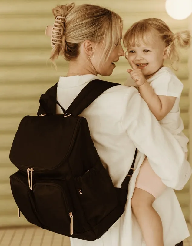 OiOi Signature Nappy Backpack - Black Nylon