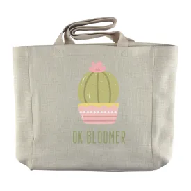 OK Bloomer | Cactus Themed Reusable  Grocery Tote