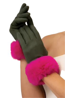 Olive & Magenta Bettina Gloves