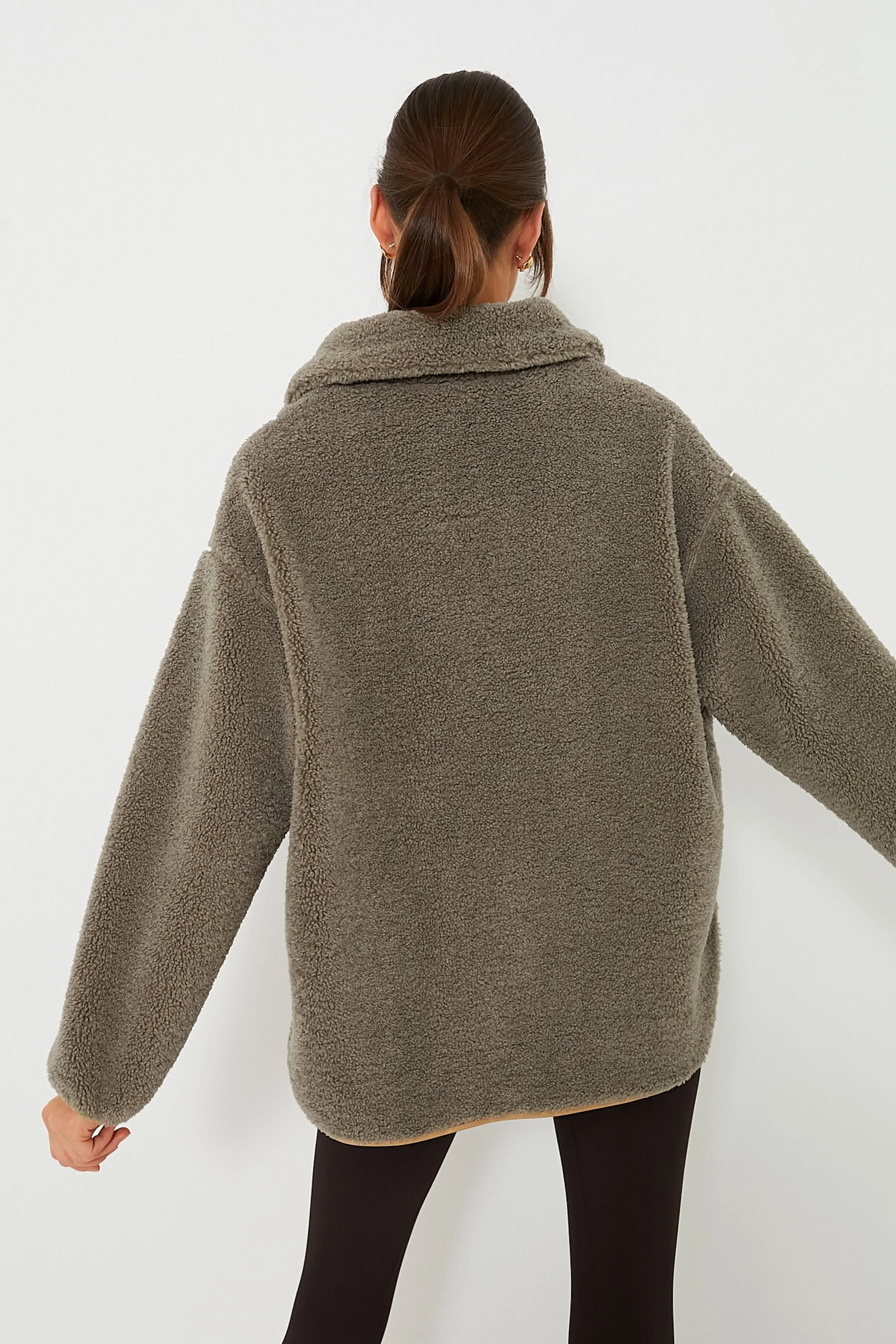 Olive Rhodes Shearling Quarter Zip