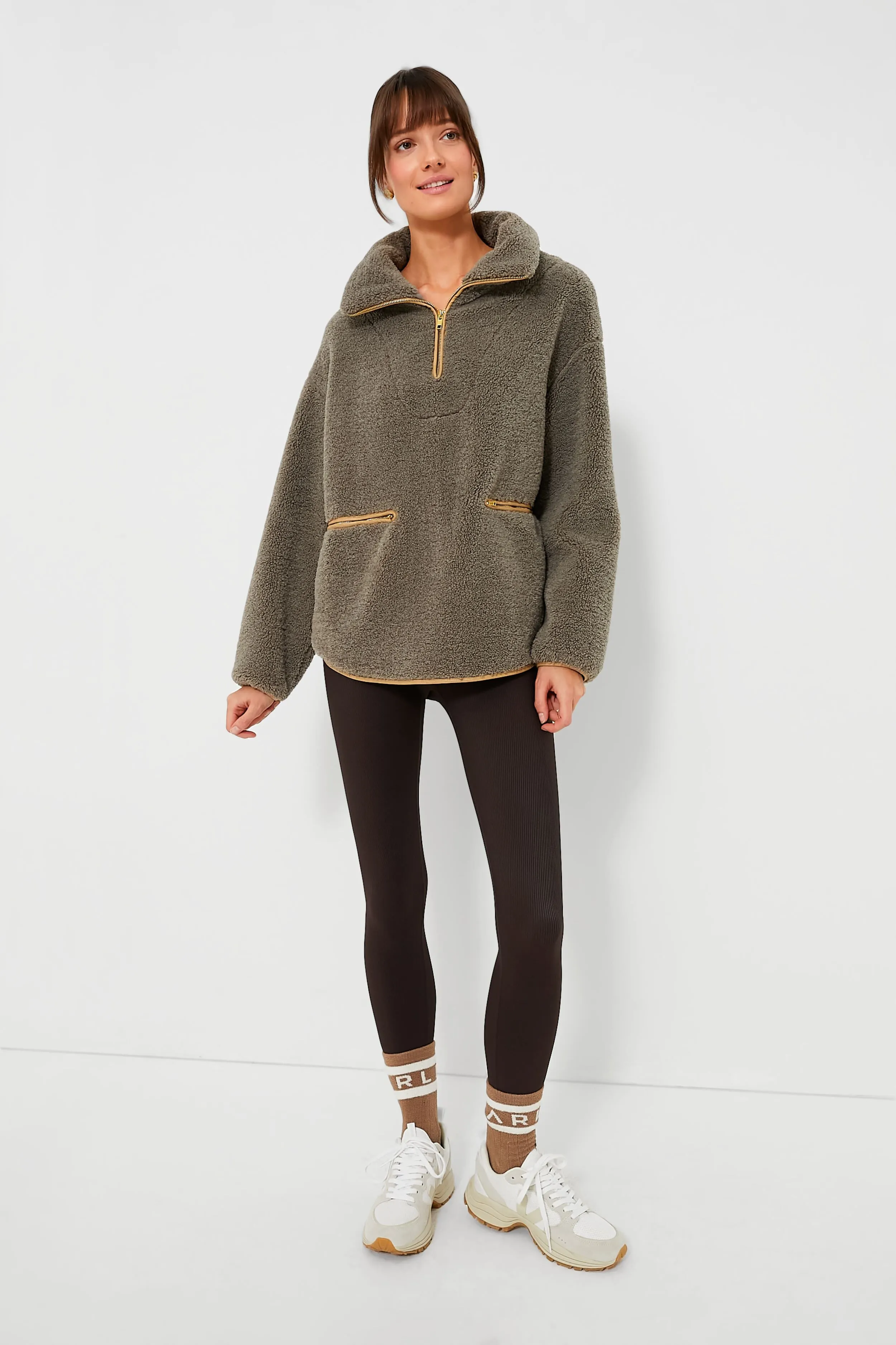 Olive Rhodes Shearling Quarter Zip