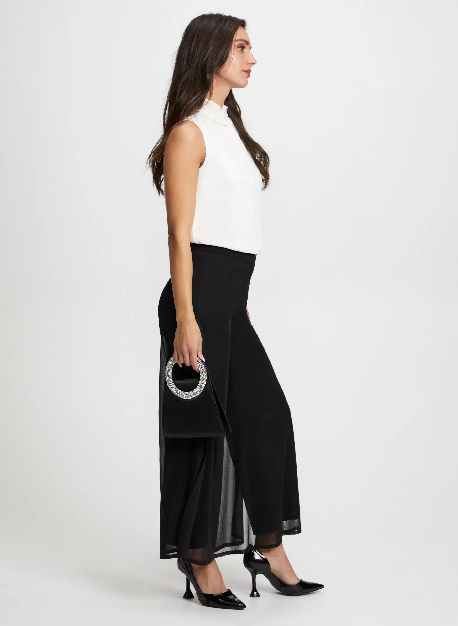 Olivia Chiffon Wide-Leg Pants - Regular