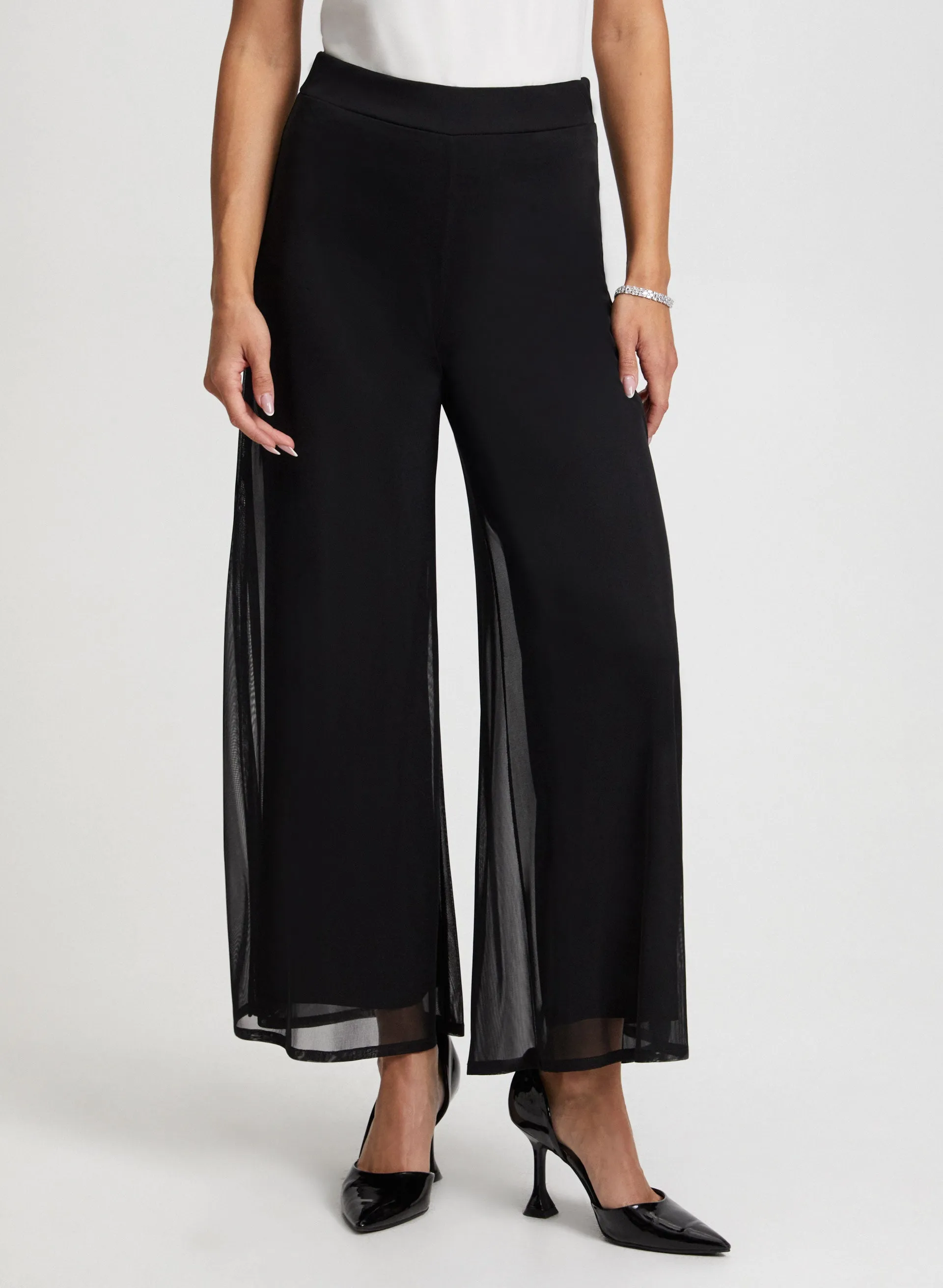 Olivia Chiffon Wide-Leg Pants - Regular