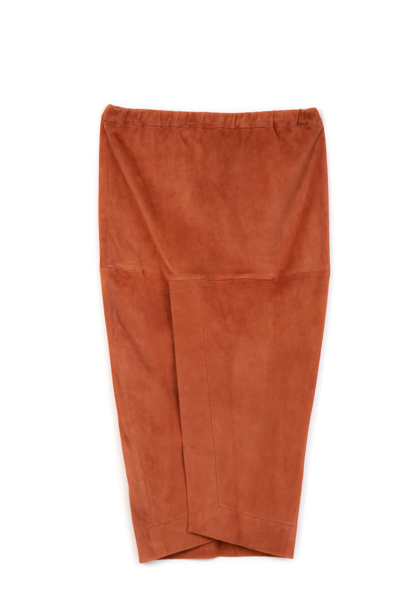 OLIVIA LONG PULL ON SKIRT IN STRETCH SUEDE