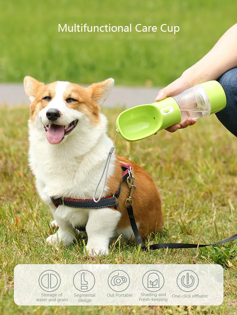 On the Go Water Bottle & Treat Dish for Dogs