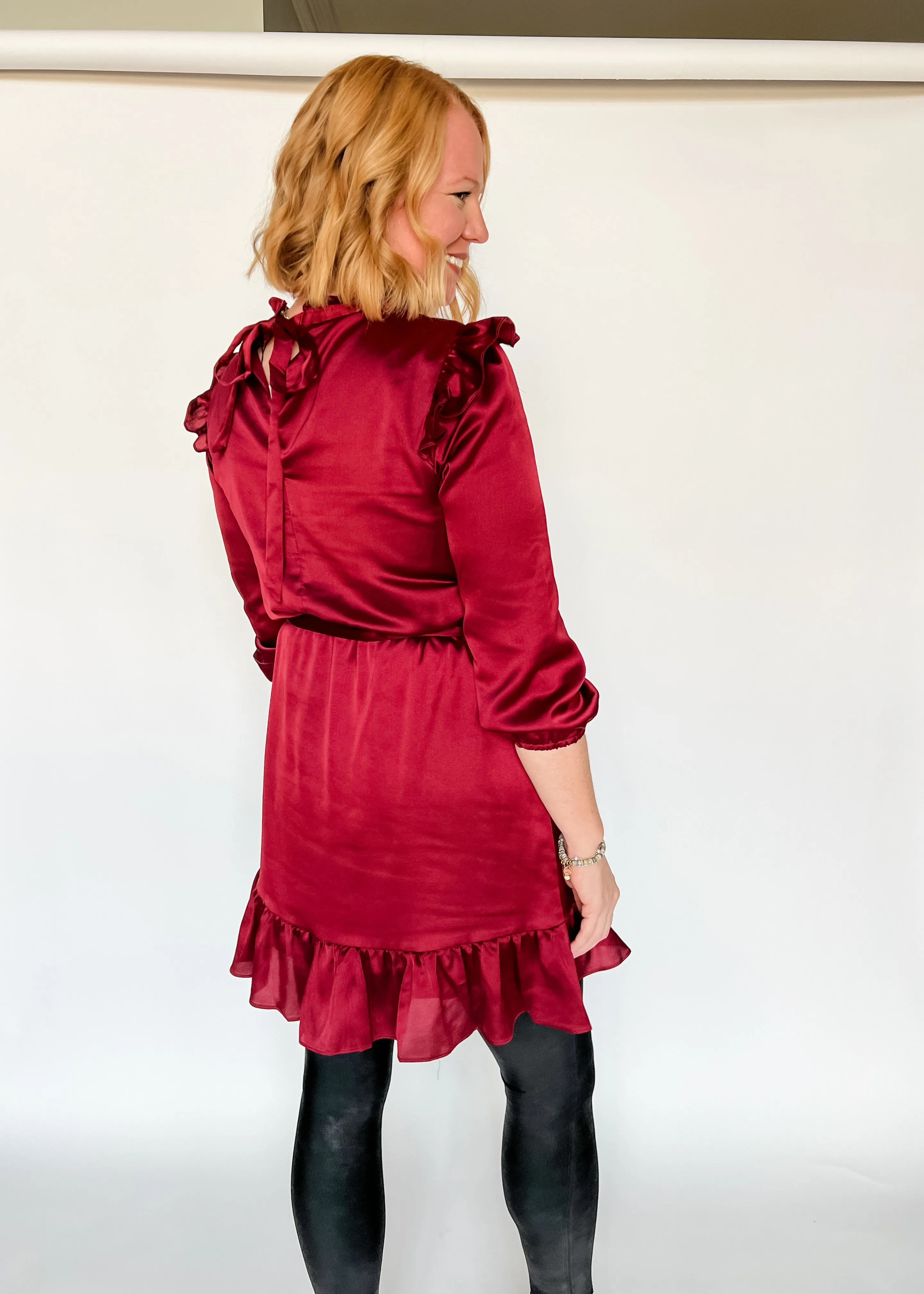 One and Only Mini Dress - Burgundy