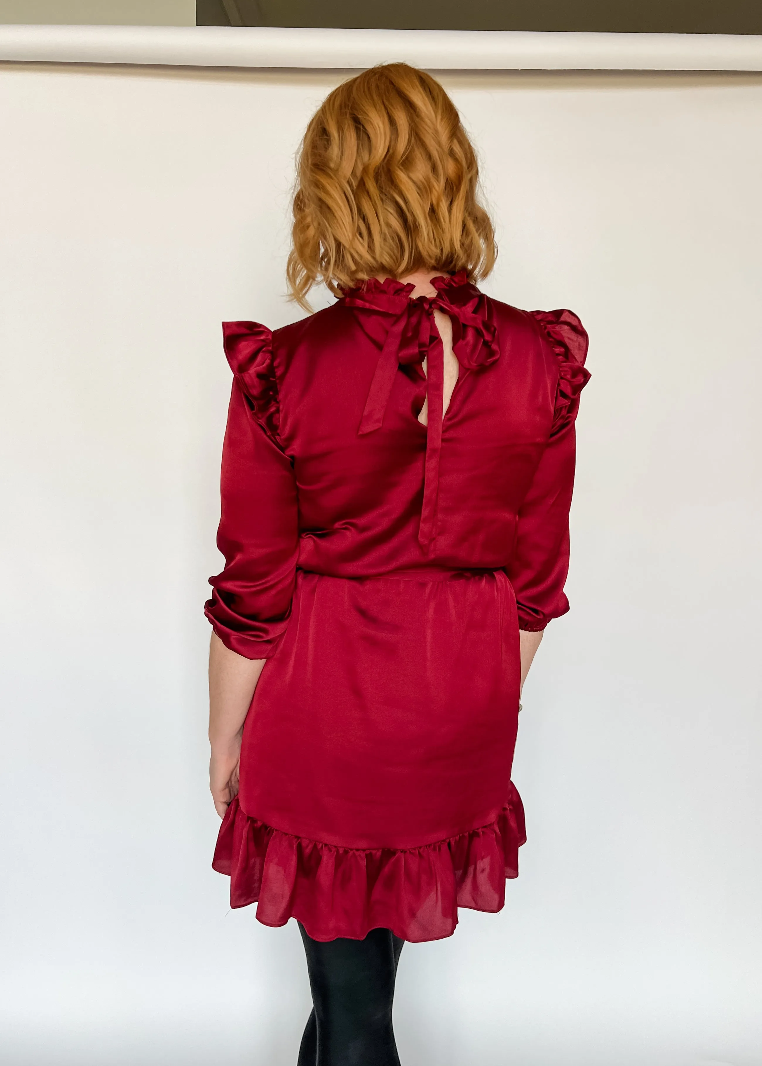 One and Only Mini Dress - Burgundy