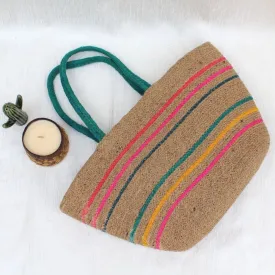 ONEarth Multicolour Jute Tote Bag