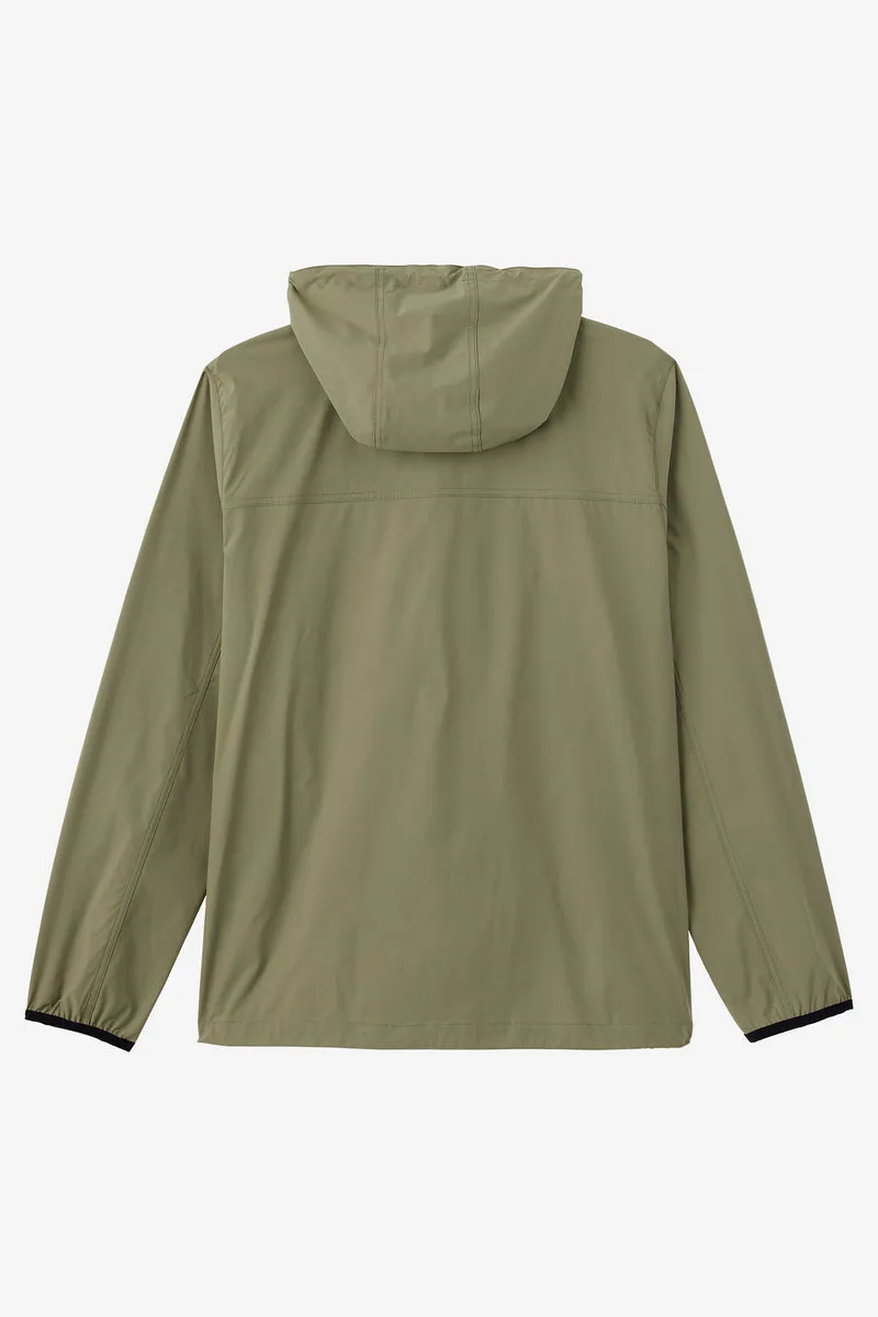 O'Neill Trvlr Windbreaker Stretch Jacket-Deep Lichen Green