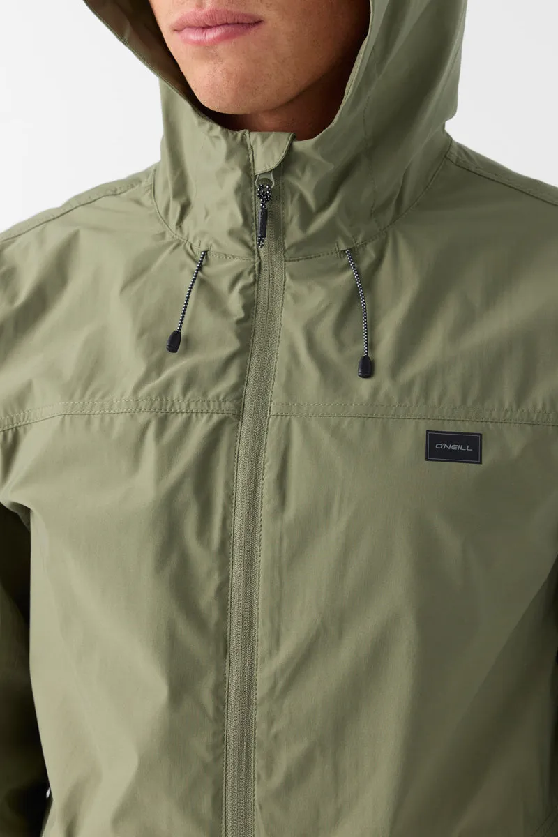 O'Neill Trvlr Windbreaker Stretch Jacket-Deep Lichen Green