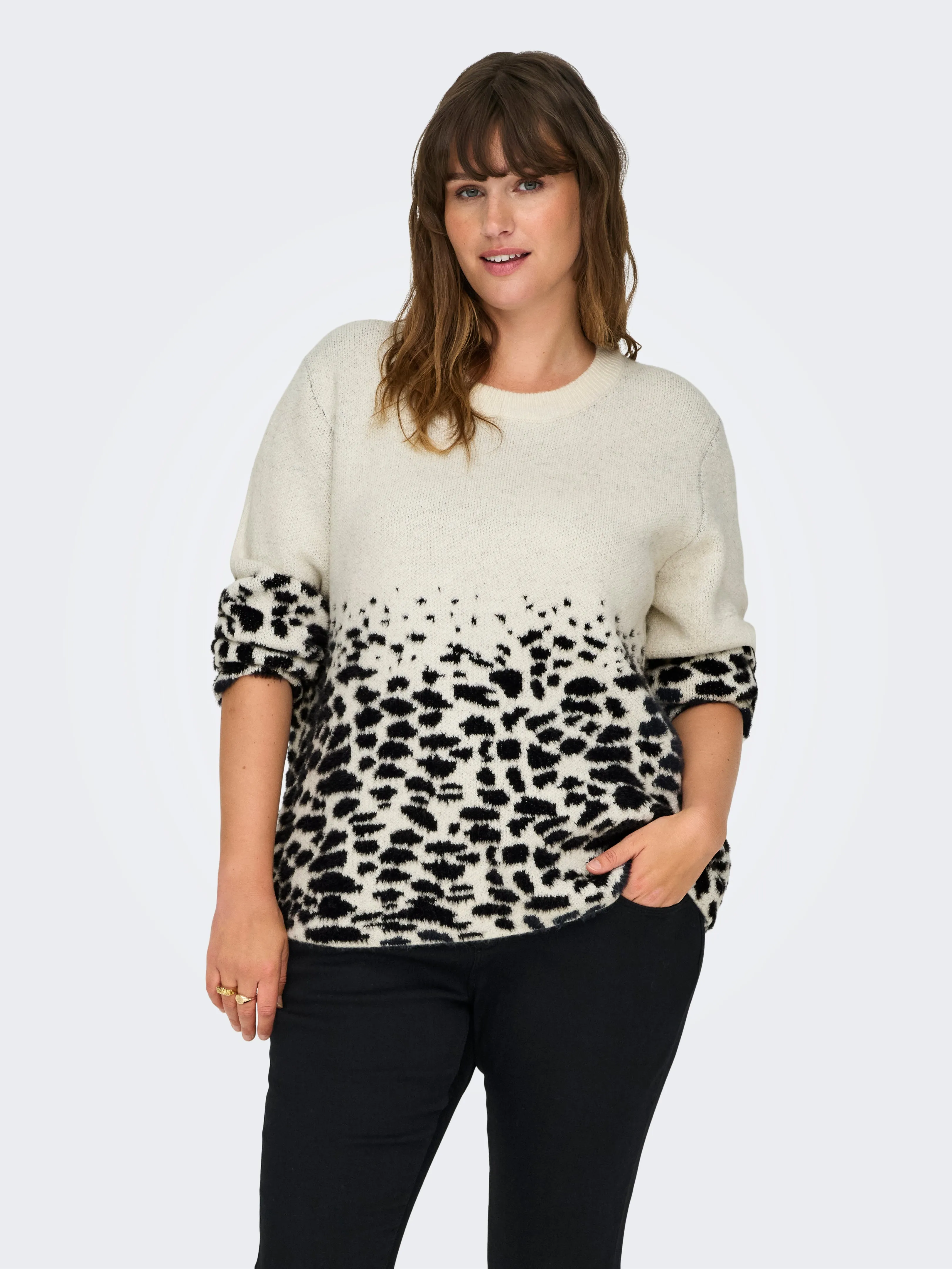 Only Carmakoma Anni Knit Jumper in Beige