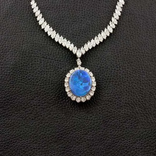 Opal & Diamond Necklace