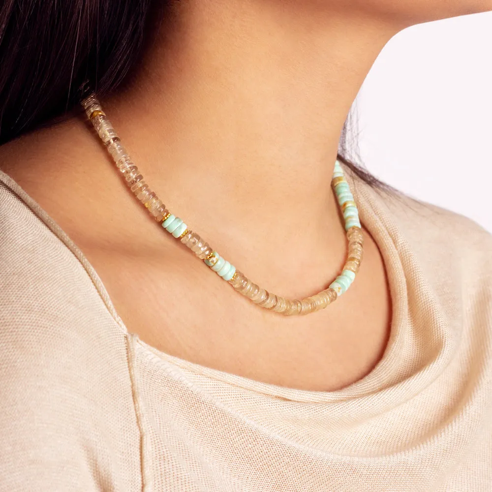 Open Skies Heishi Necklace