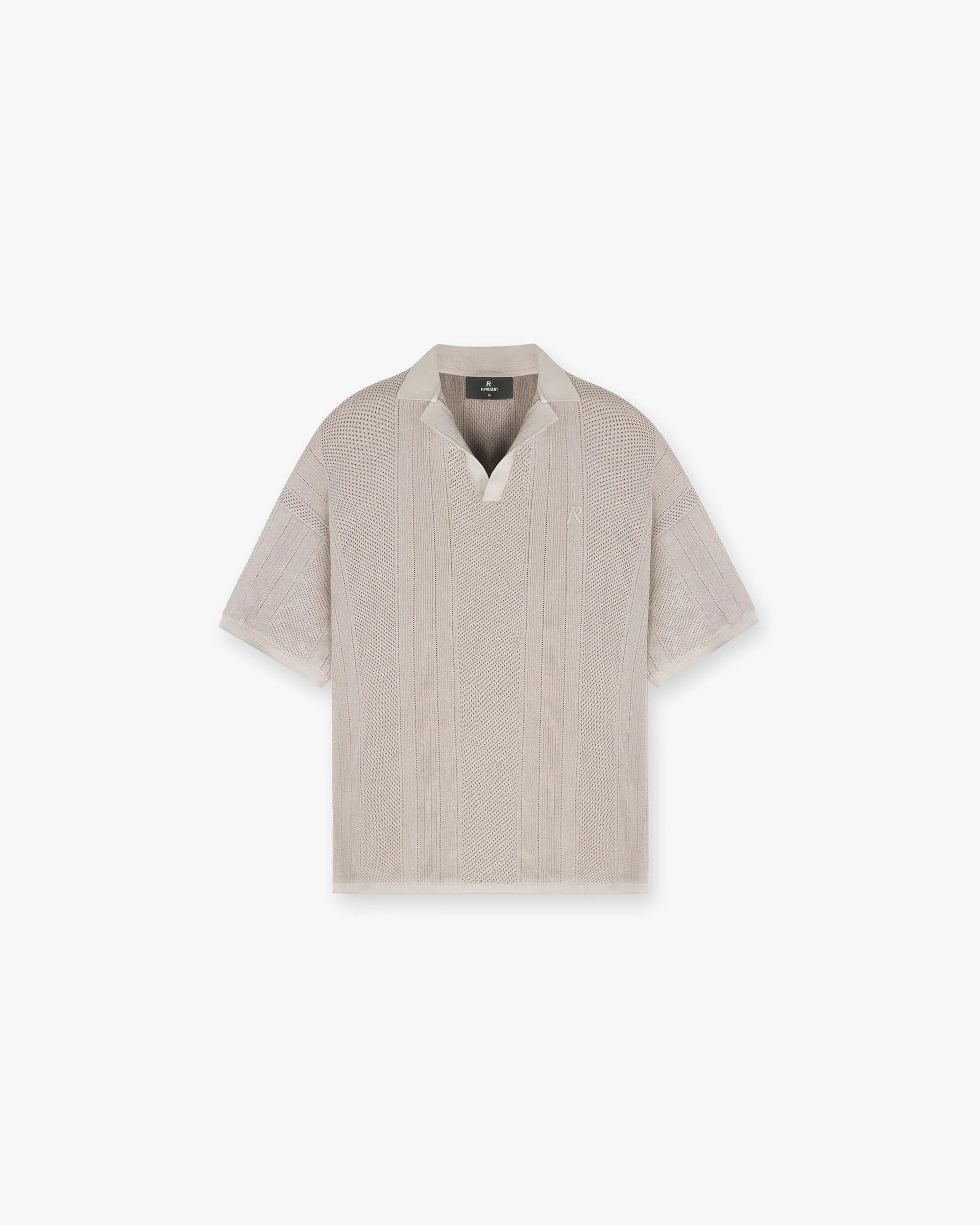 Open Stitch Polo - Cashmere