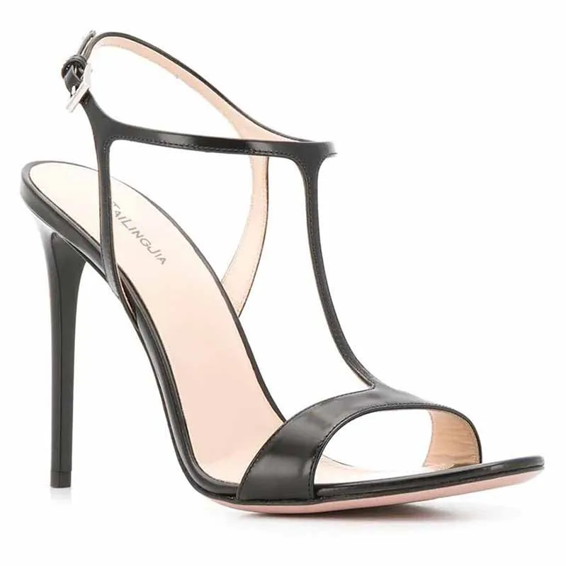 Open Toe Ankle Strap Stiletto Heel Dress Sandals Elegant Wedding Party Shoes