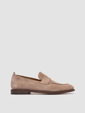 OPERA 001 - Taupe Suede Penny Loafers