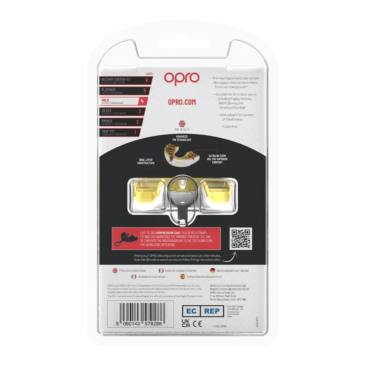 Opro Self-Fit Gold Mouthguard