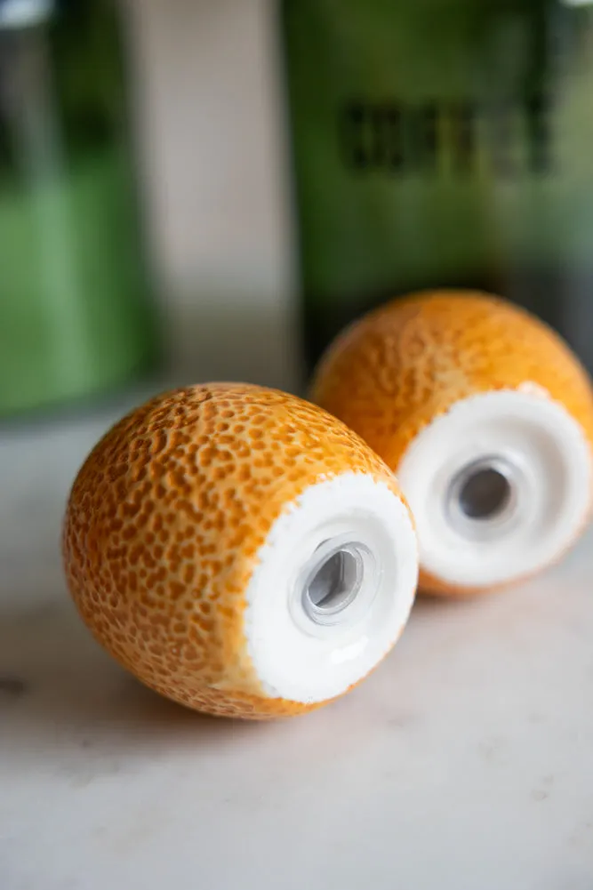 Orange Salt & Pepper Shakers