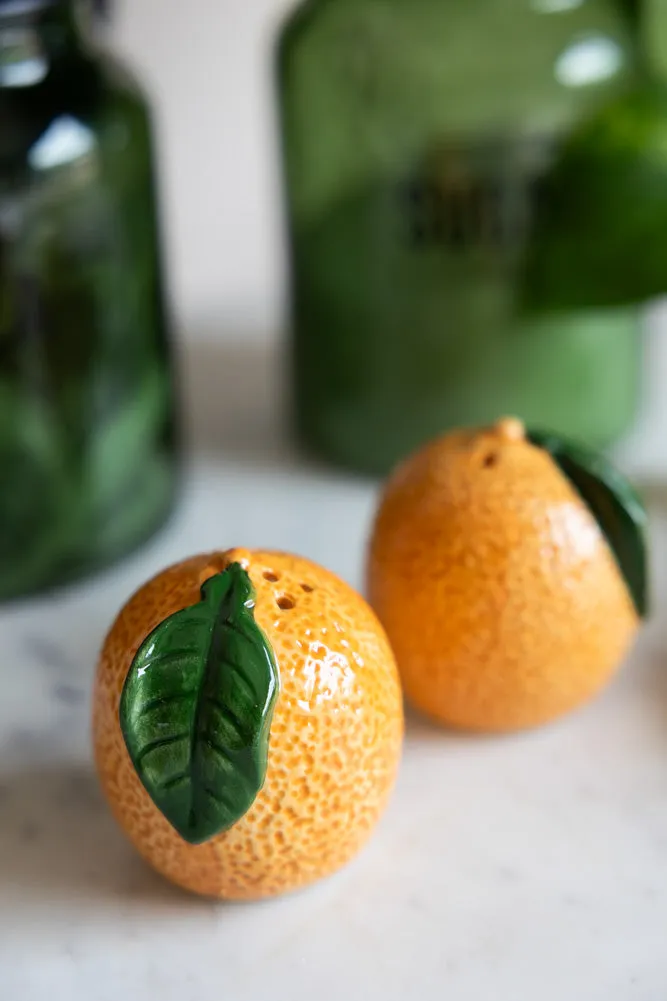 Orange Salt & Pepper Shakers