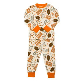 Orange Touchdown Bamboo Pajamas