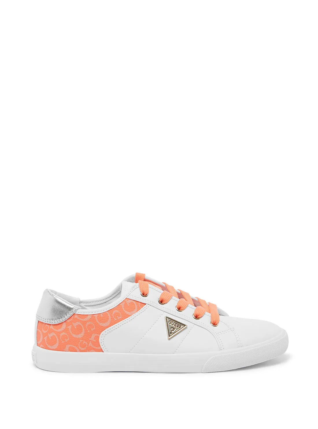 Orange White Ranks Low Top Logo Sneakers