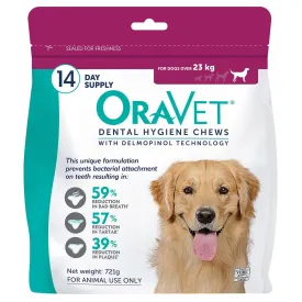 OraVet Dental Hygiene Chews for Large Dogs 14 Pack