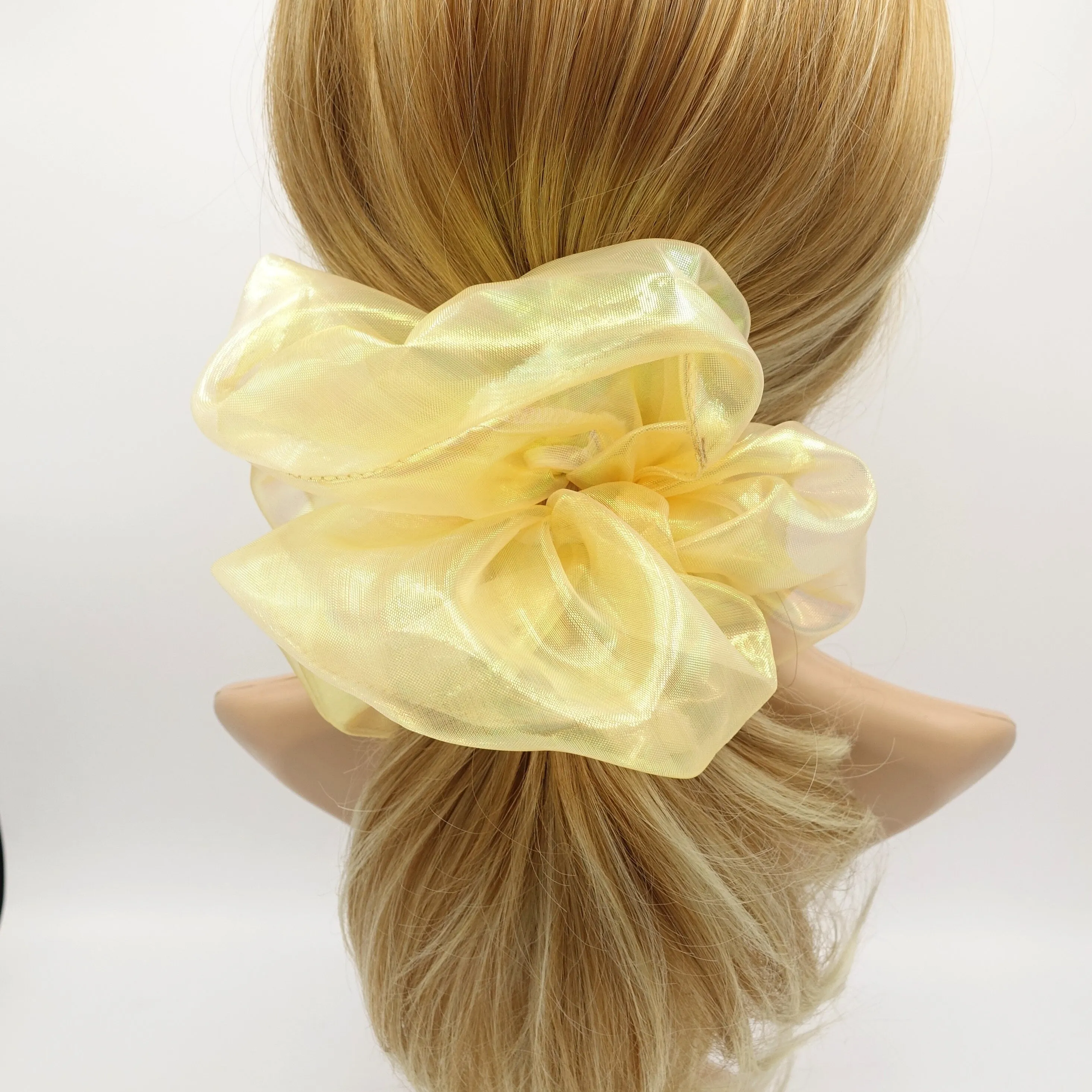 organza scrunchies, dragonfly oversized scrunchies iridescent fabric hair tie stylish hair accessory  for women