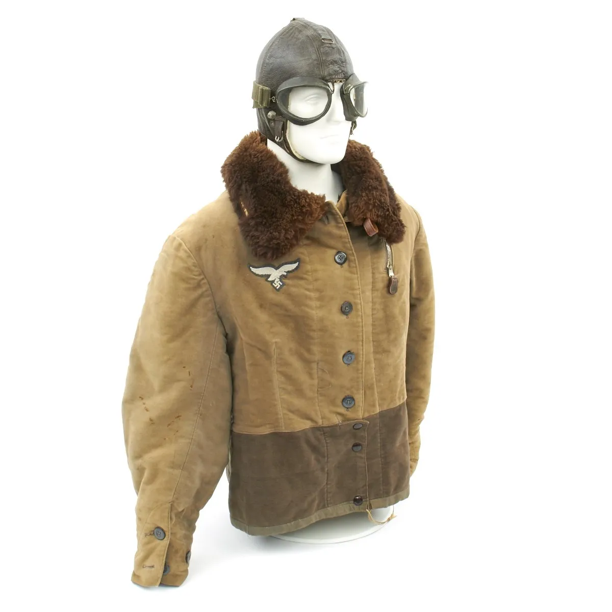 Original German WWII Luftwaffe Pilot Winter Flying Uniform Set with 1936 Dated Jacket