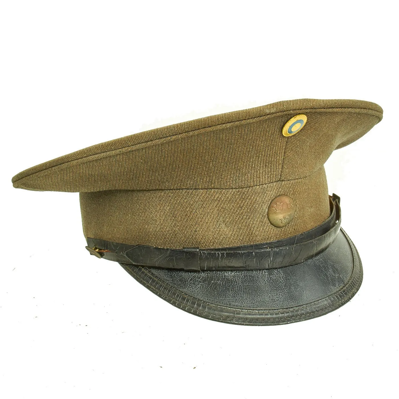 Original Swedish WWII Army Officer Peaked Visor Cap