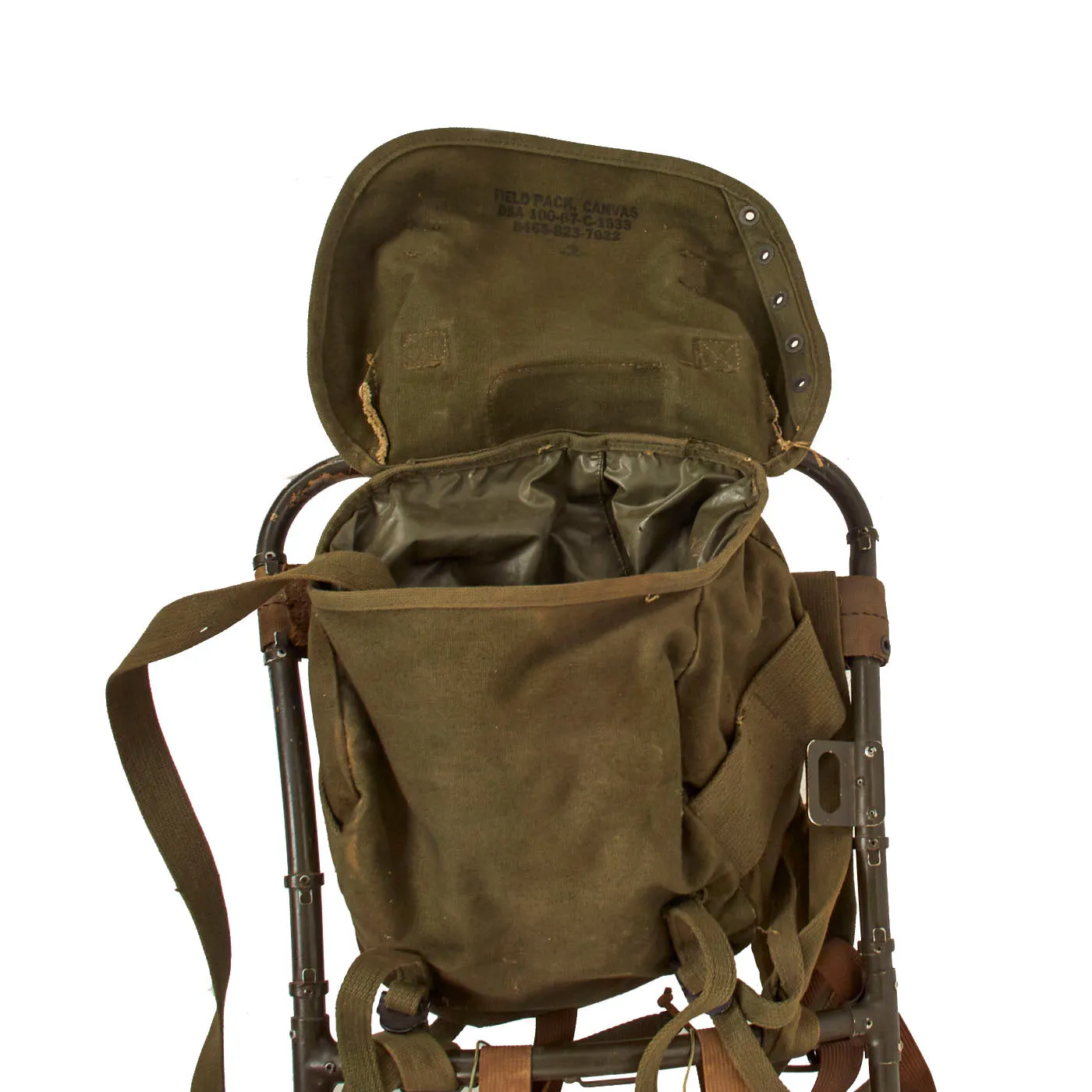 Original U.S. Vietnam War 1966 Model Lightweight Rucksack M-56 Field Pack