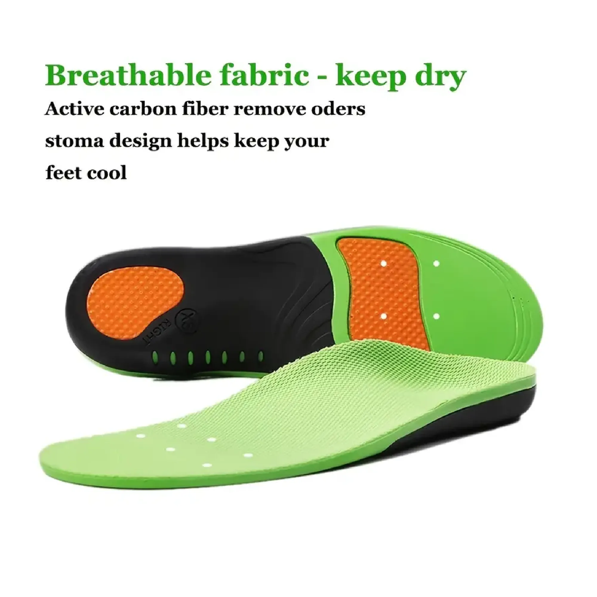 Orthopedic Shoe Insole with X/O Leg Correction and Flat Arch Support for Sports