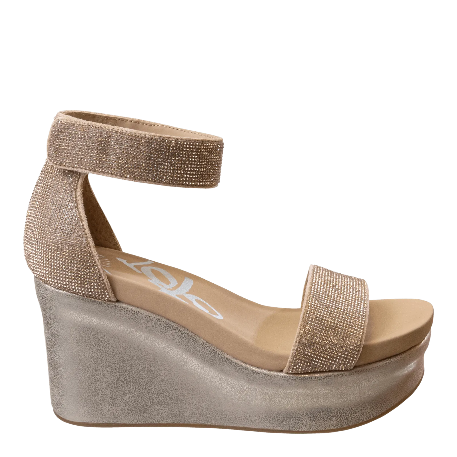 OTBT - STATUS in ROSE GOLD Wedge Sandals