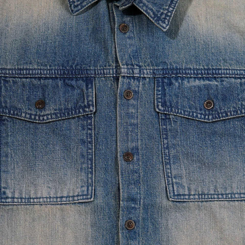 OVER FIT DENIM SHIRTS VINTAGE BLUE