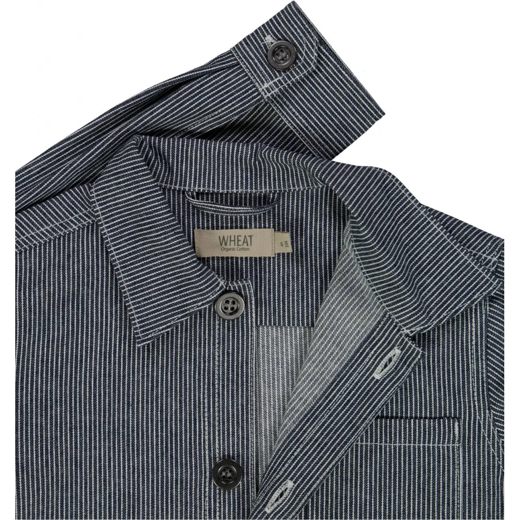 Overshirt Karlo - navy denim stripe