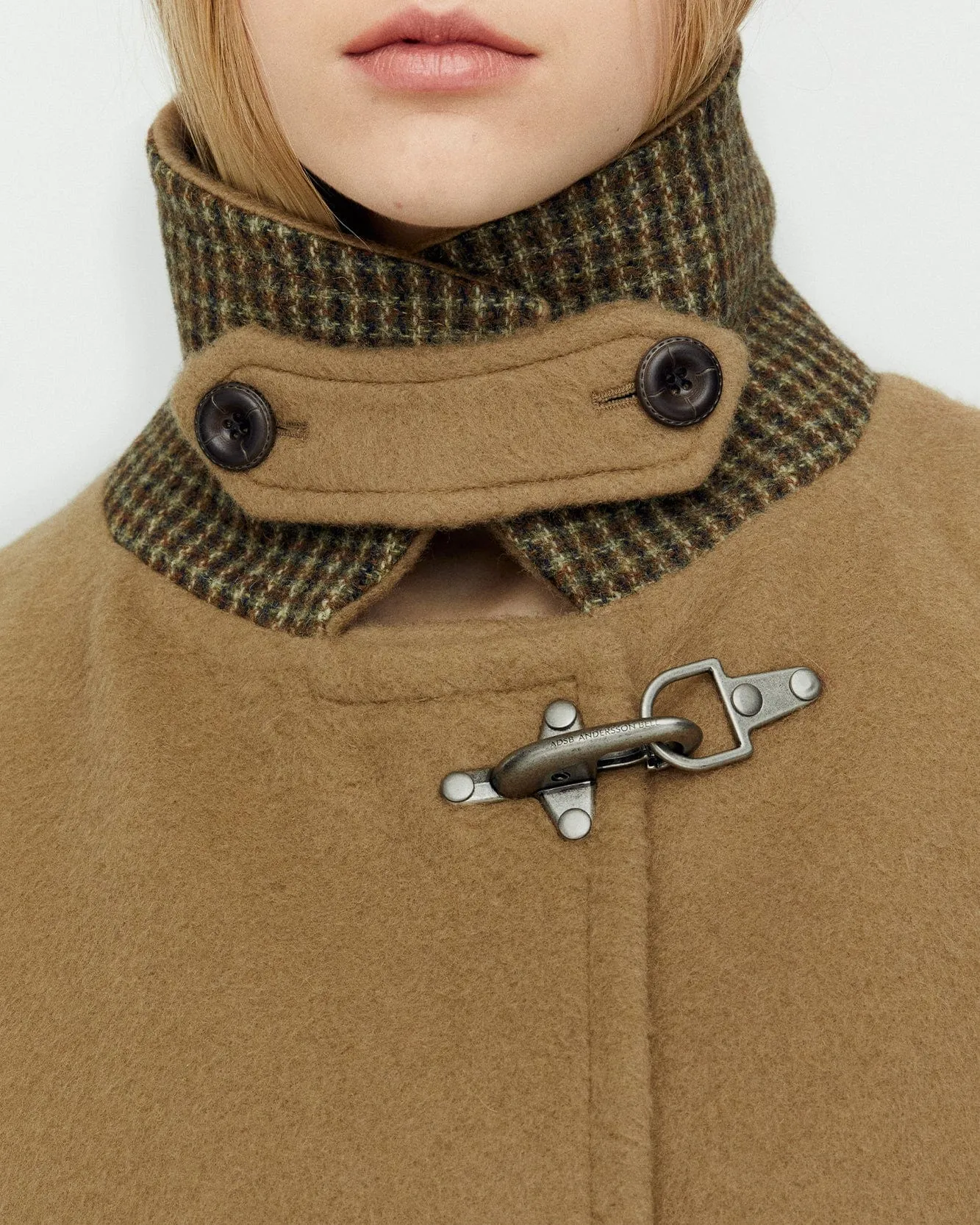 OVERSIZED PEA COAT awa659w(CAMEL)