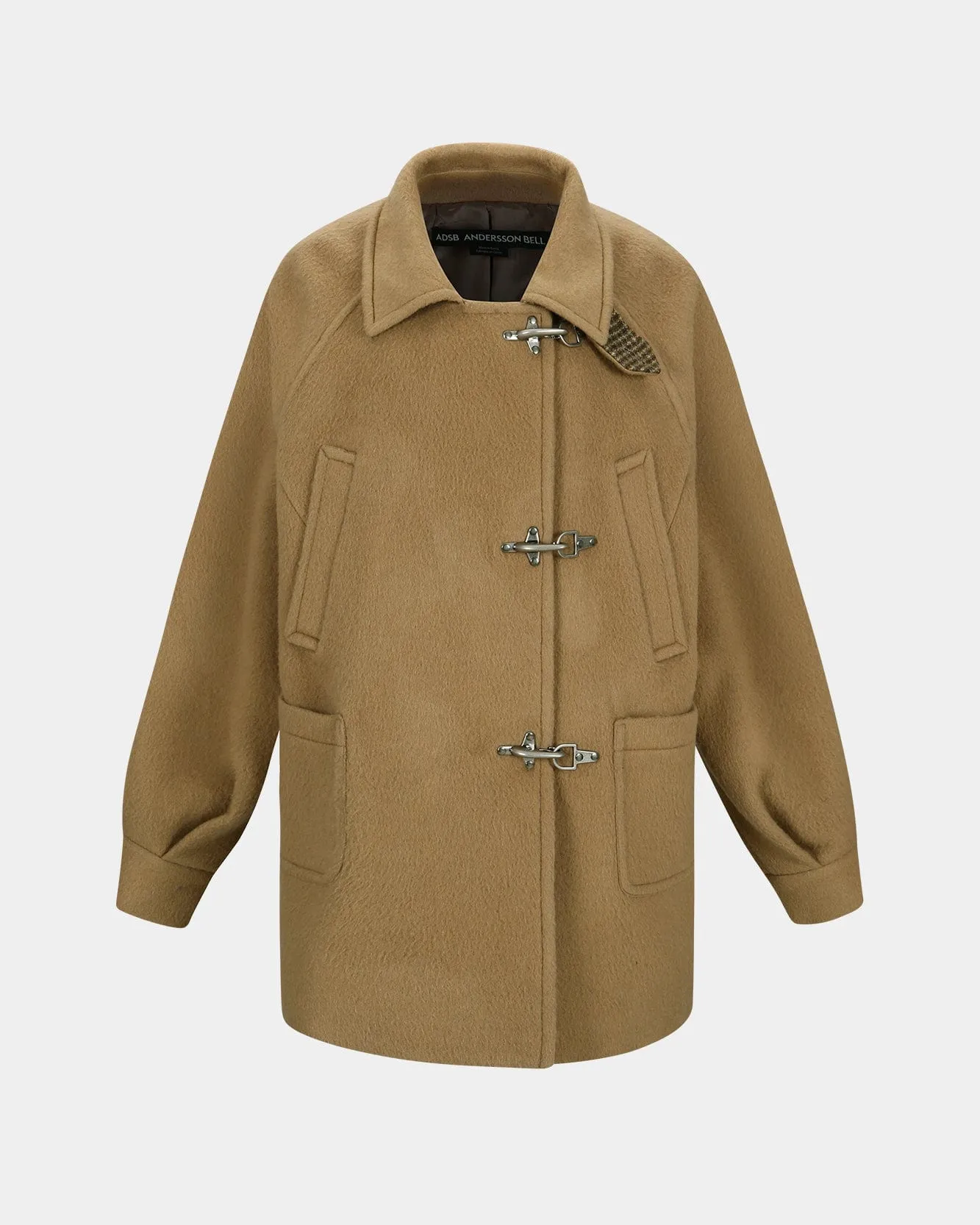 OVERSIZED PEA COAT awa659w(CAMEL)