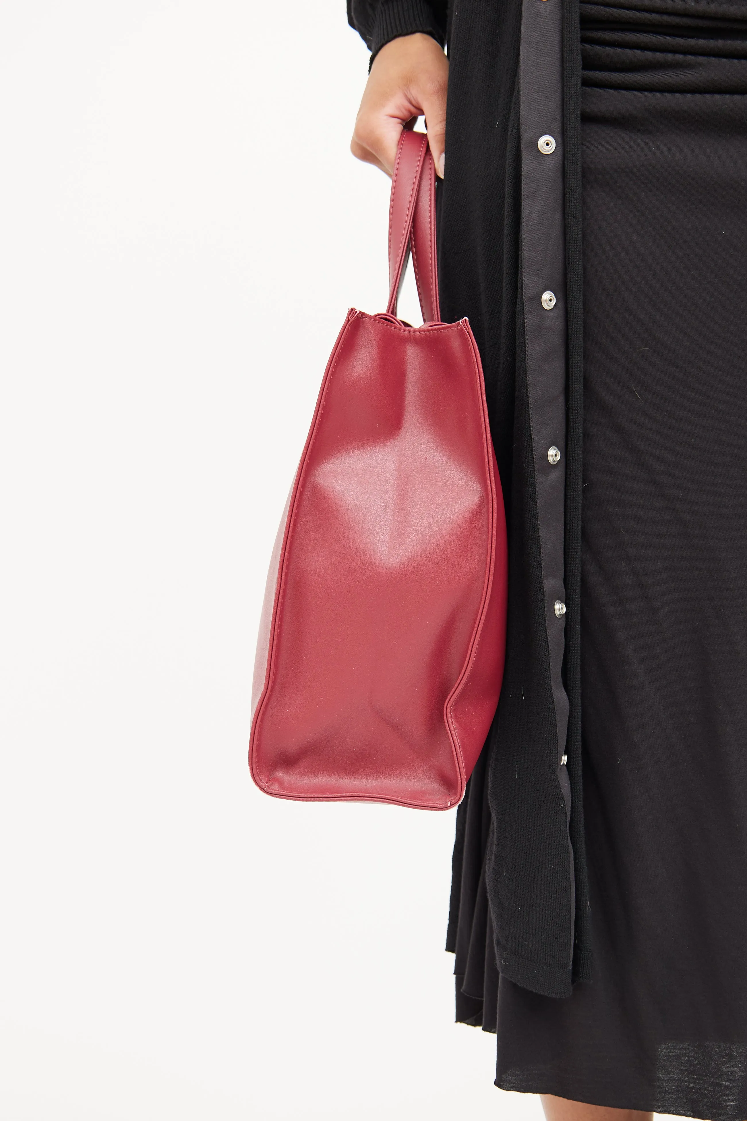 Oxblood Medium Shopping Bag