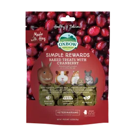 Oxbow Simple Rewards Baked Treats - Cranberry